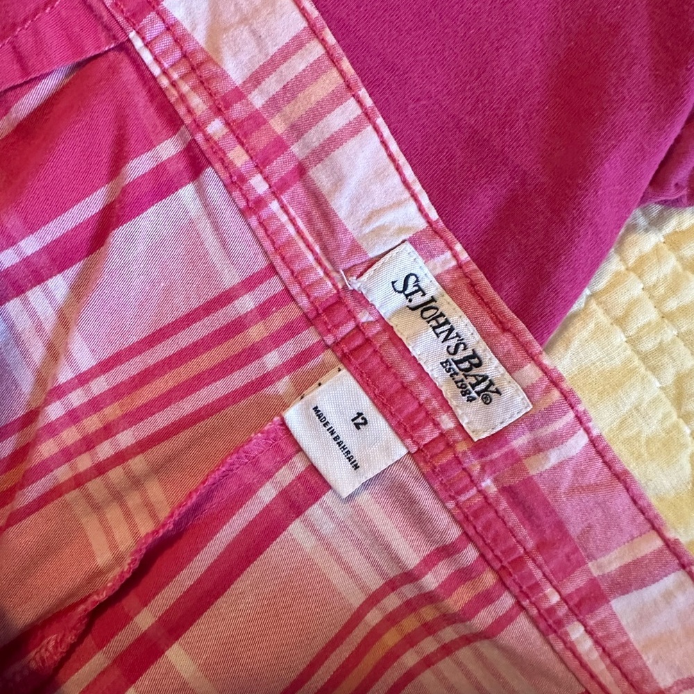 St John’s Gap set Pink Plaid Women's Skort set size 12 - Picture 7 of 8